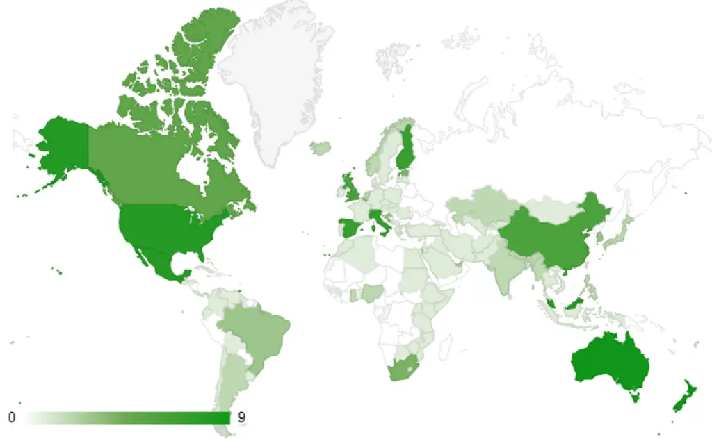 COVID-10-Map-1024px COVID-19 MAP: Distribution and relative number of responses by country.